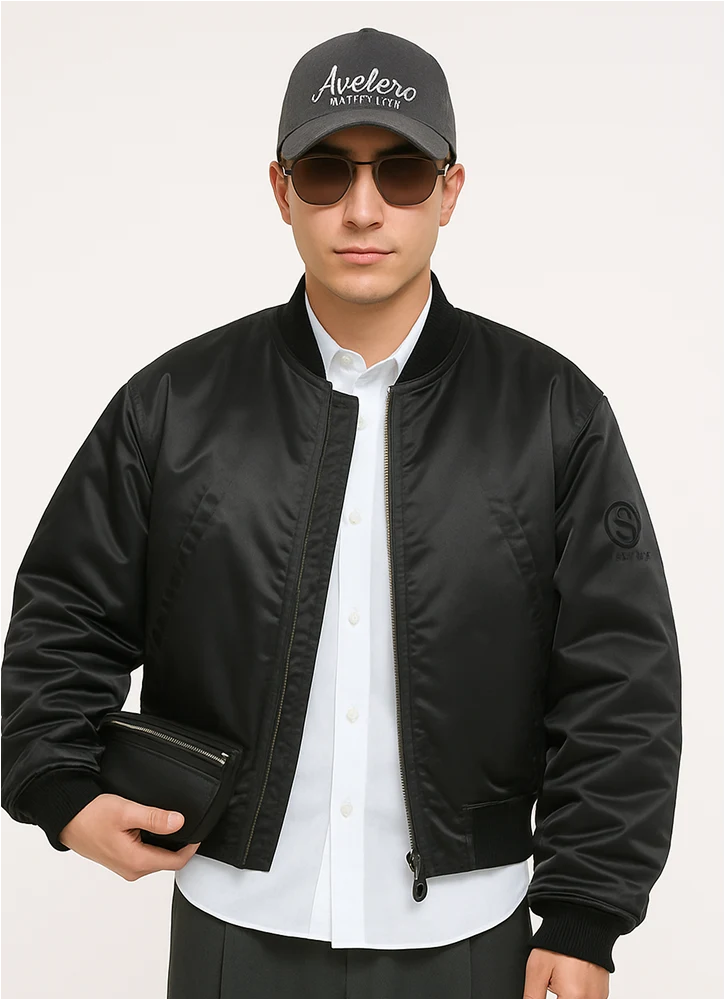 BOMBER BLACK JACKET